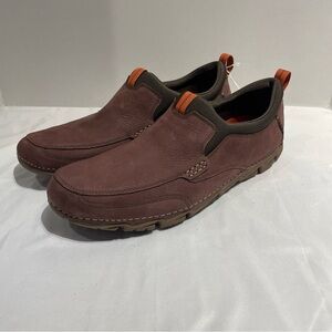 Rockport Nubuck Leather Slip On Shoes